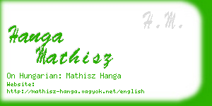 hanga mathisz business card